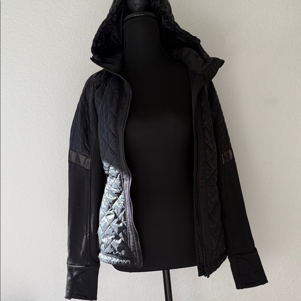 Athleta Black Quilted Puffer Jacket